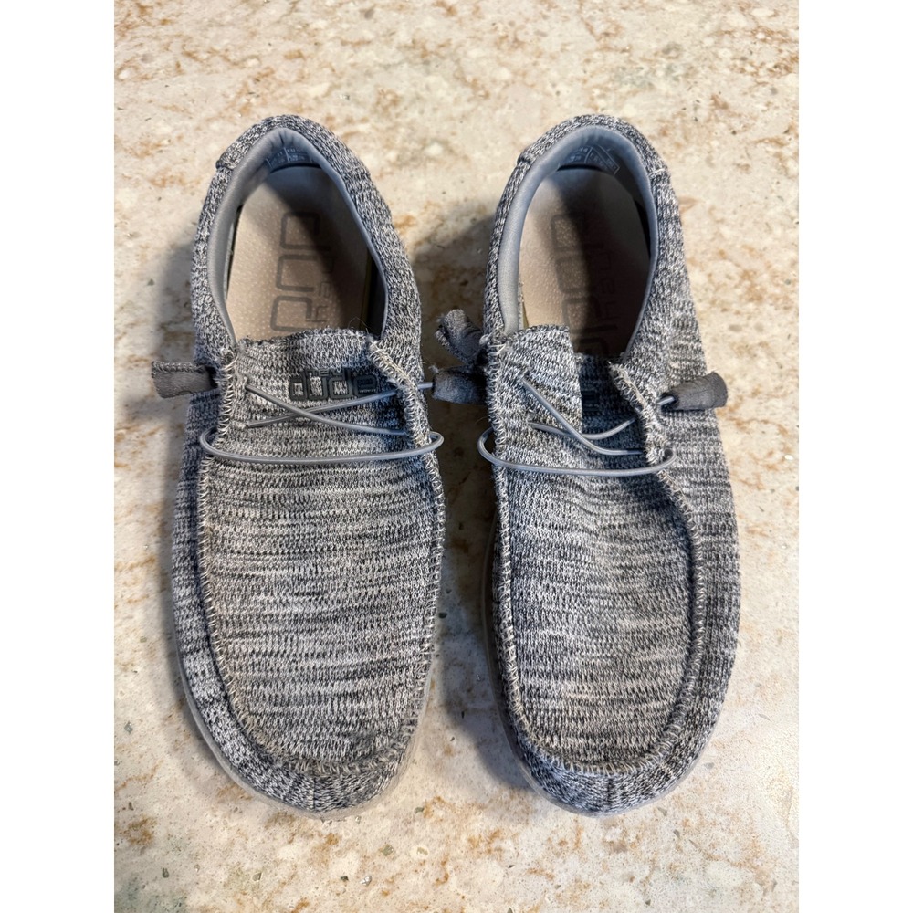 Hey Dude Wally B Sox Grey Knit Slip On Loafers Mens 11 111033000